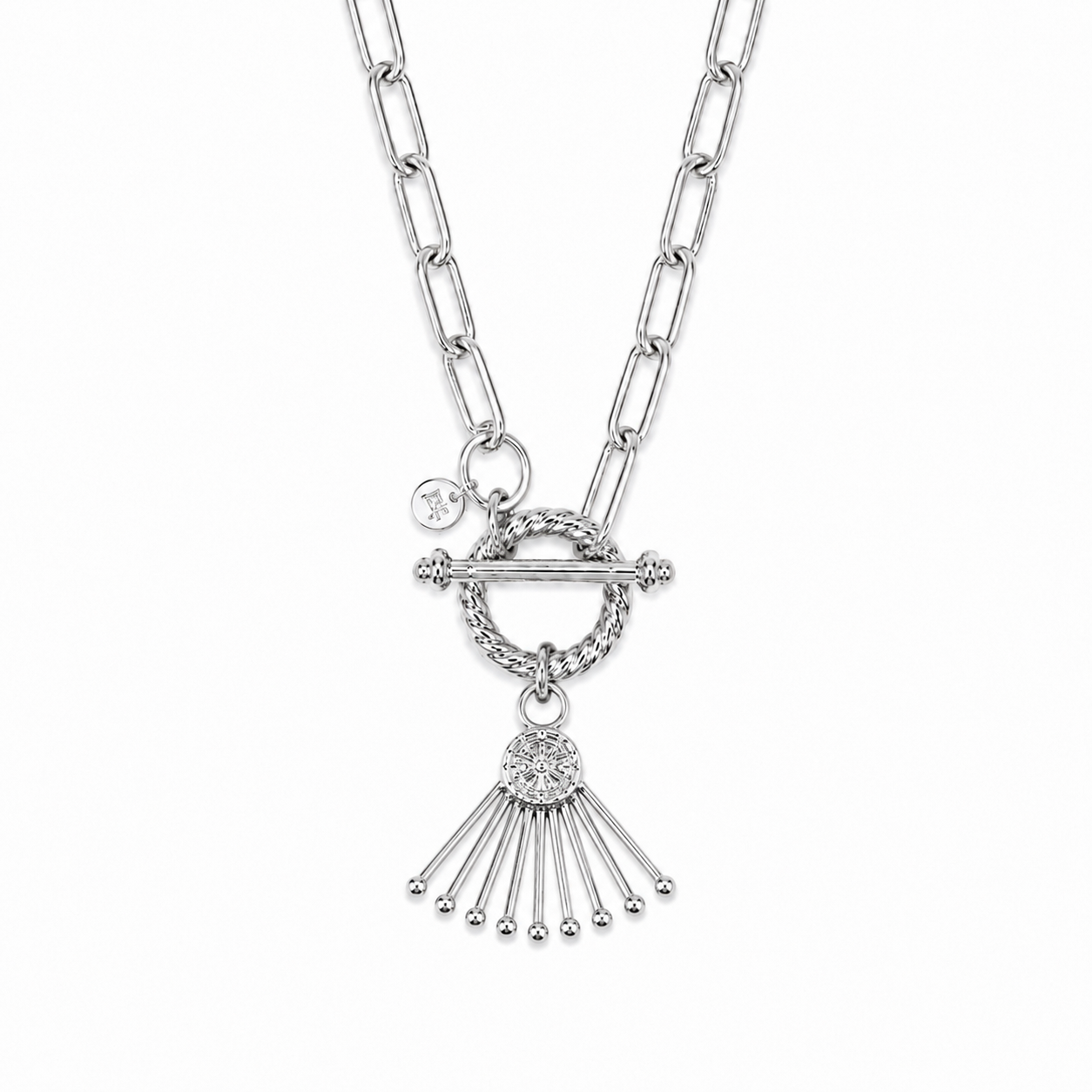 Sol Naciente Collar Broche Al Frente