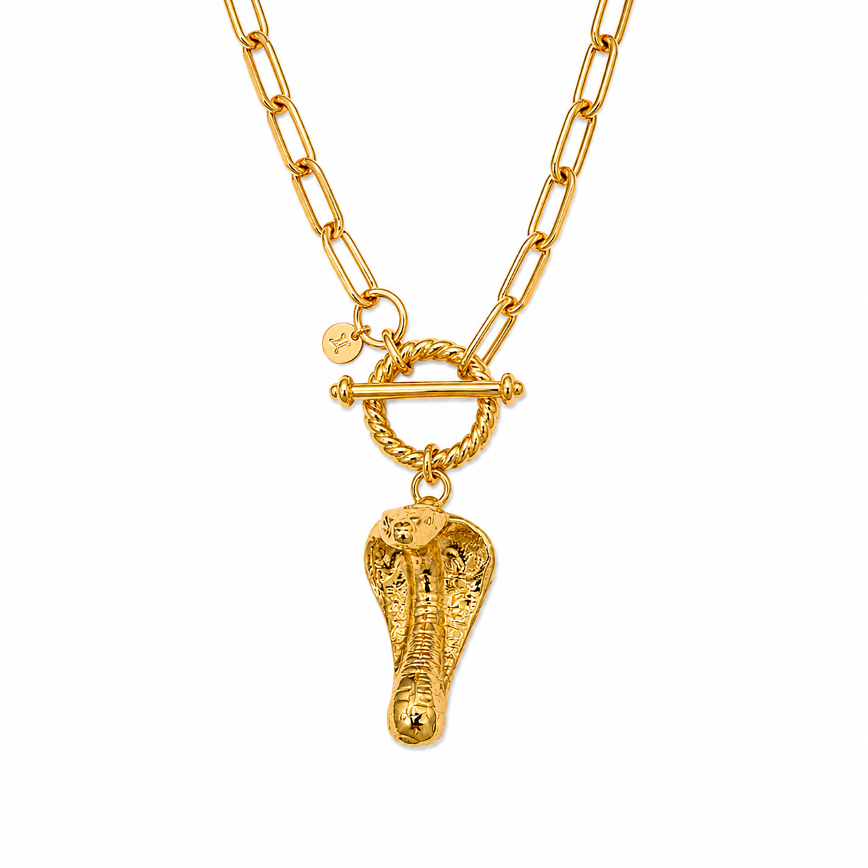 Cobra Collar Broche Al Frente