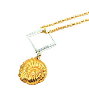 Rombanta Collar Dije Dorado y Plateado